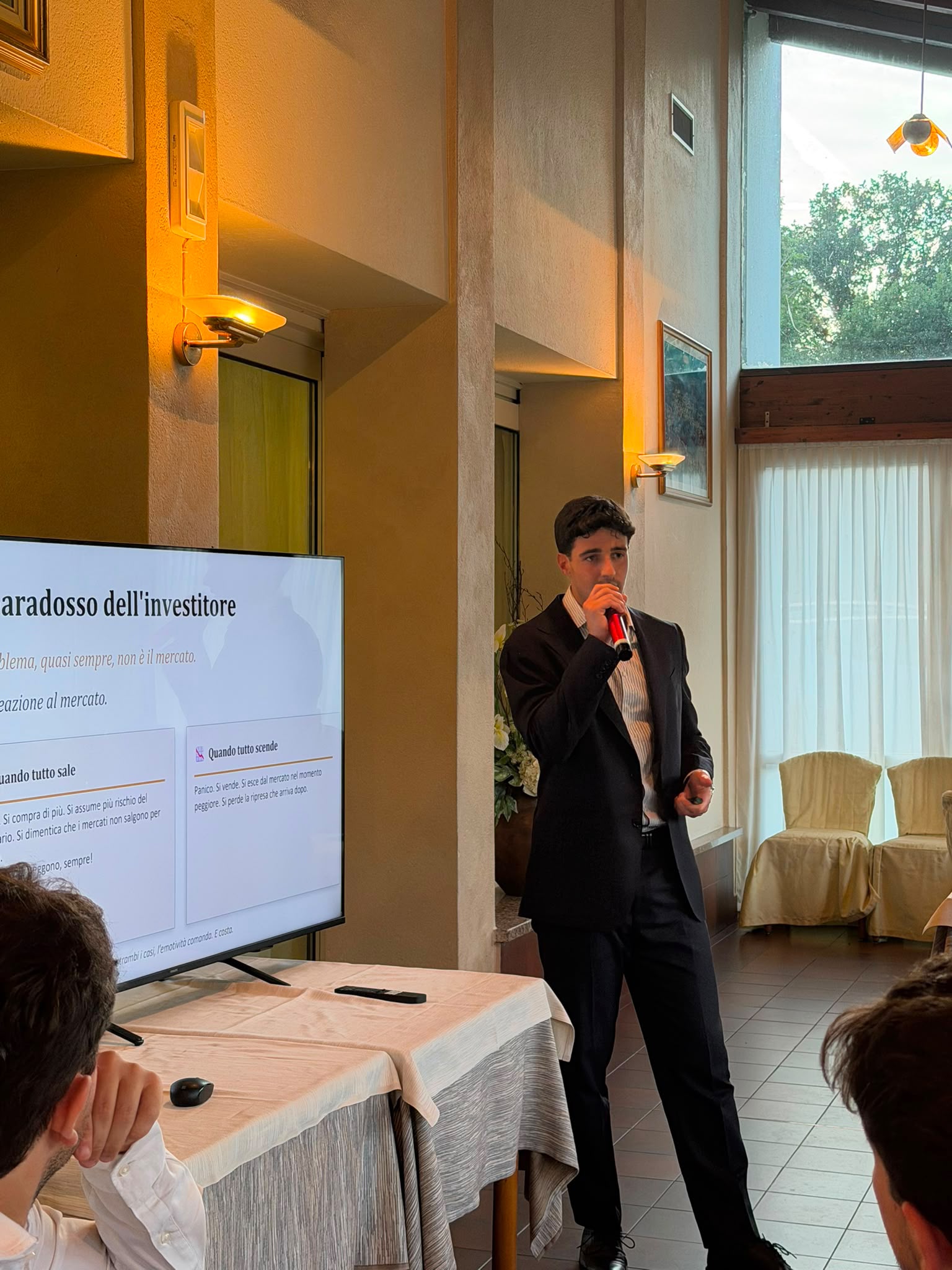 Michele Messina durante un evento